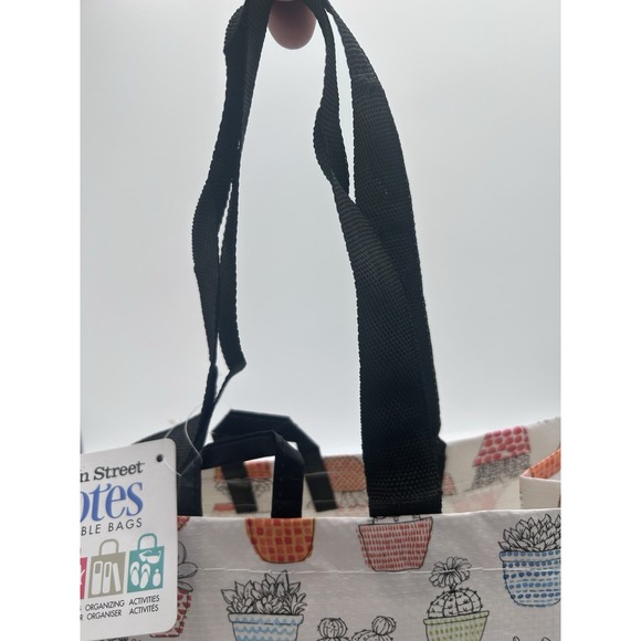 Easter Spring Bunny Rabbits Basket Flowers Gift Reusable MainStreet Tote Bag New - Picture 5 of 13